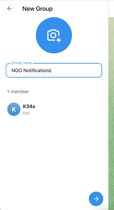 Setting group name and image